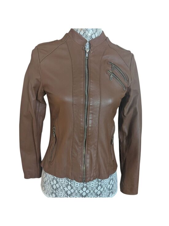 FELDINI Jackets & Blazers - FELDINI Women's Brown Ovino Leather Jacket